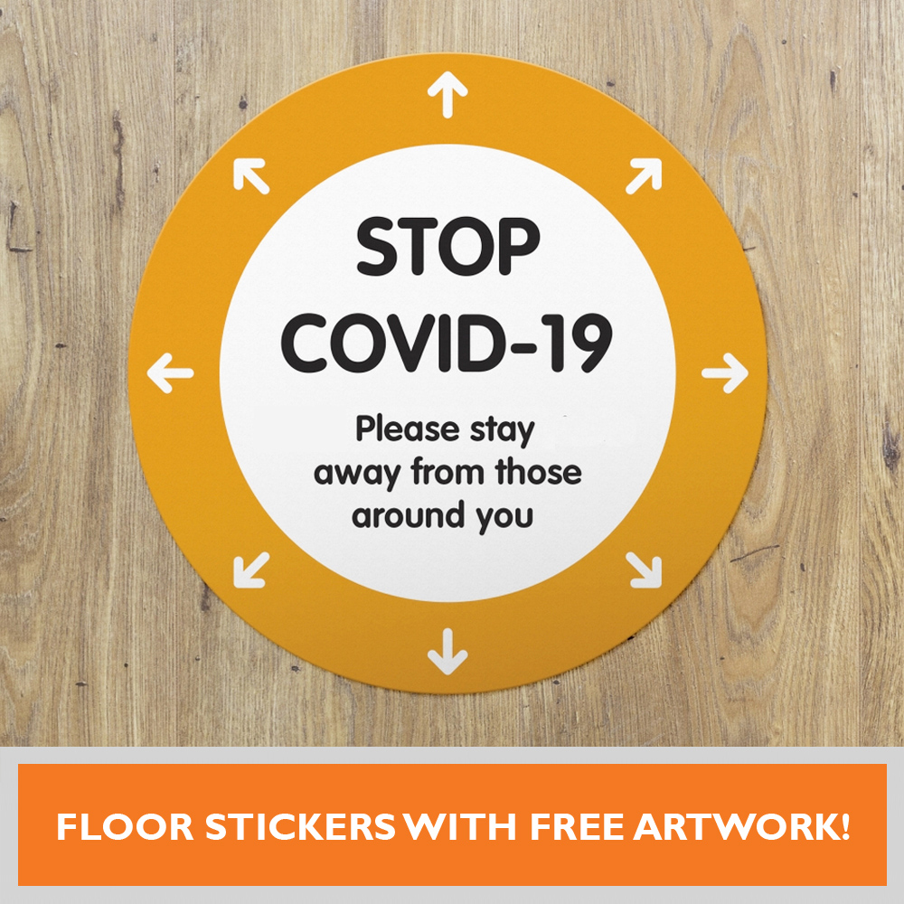 Covid 19 Floor Sticker1m