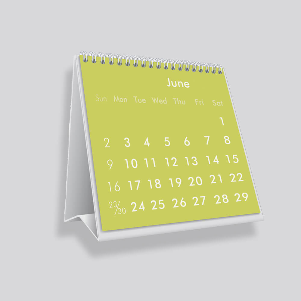 A5-Long Edge Desk Calendars
