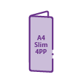 A4 Slim 4pp 105 X 297mm Folded Leaflet