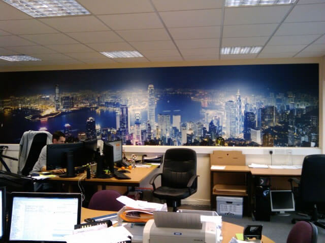 3 Foamex panels used in an office to create a 6m x 1.4m piece of artwork