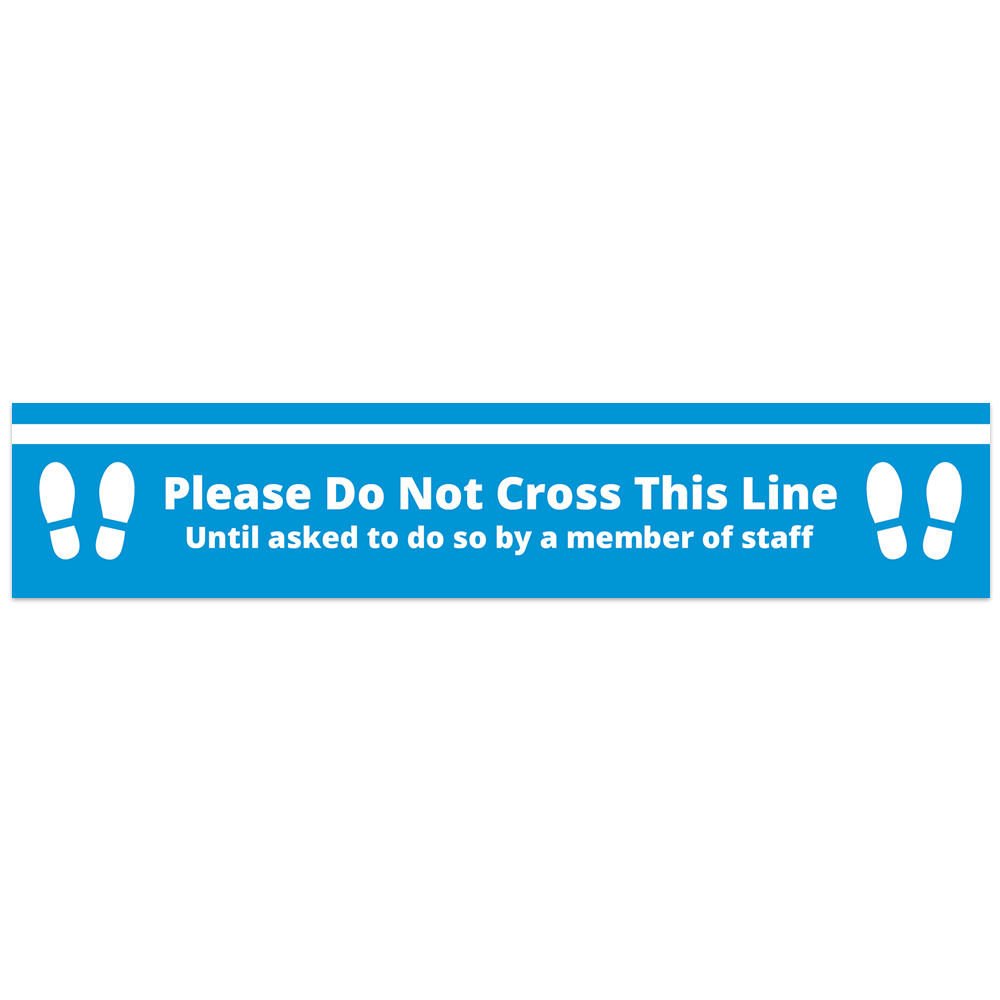 Floor Vinyl - Do Not Cross Blue